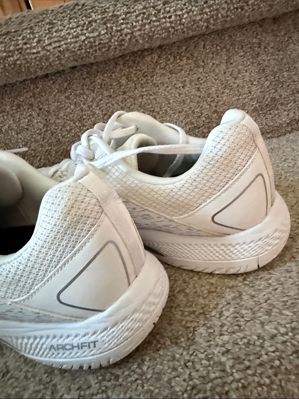 White Skechers Women's Athletic Pickelball Sneakers - Picture 4 of 7